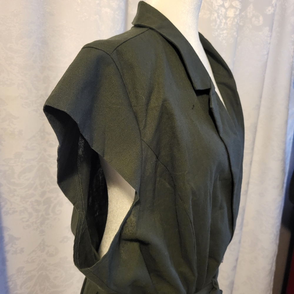 NWT City Chic Women Dress Lafayette,  Size XL/22,  Green, Linen Blended, Office - Picture 3 of 16